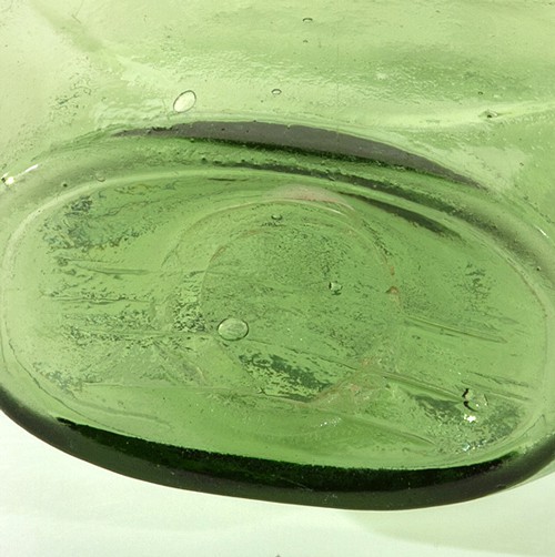 GI-43 • Washington / Taylor Portrait Flask - Base Yellow Green Heckler 3