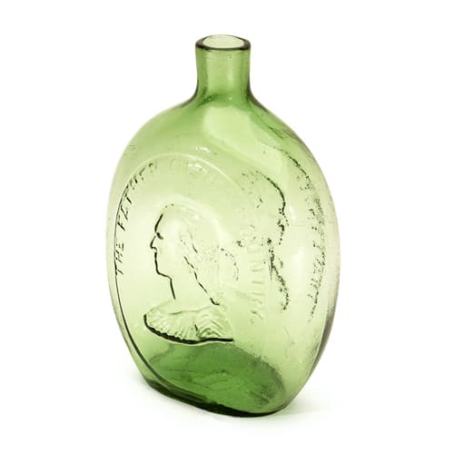 GI-43 • Washington / Taylor Portrait Flask - Yellow Green Heckler 1