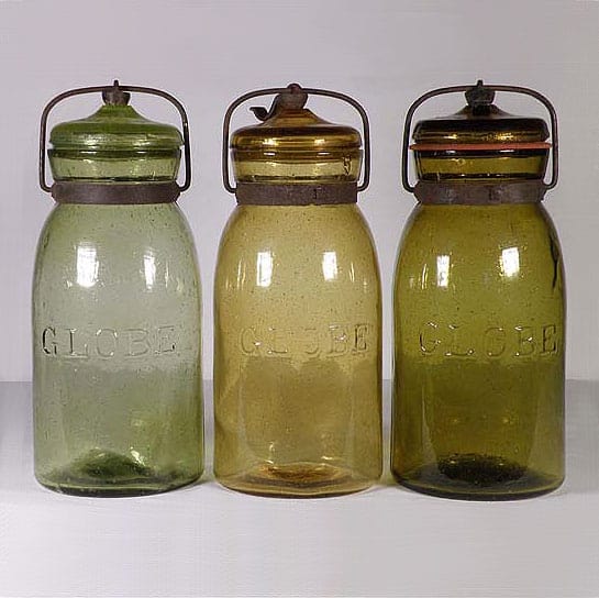 Three Globe Fruit Jars